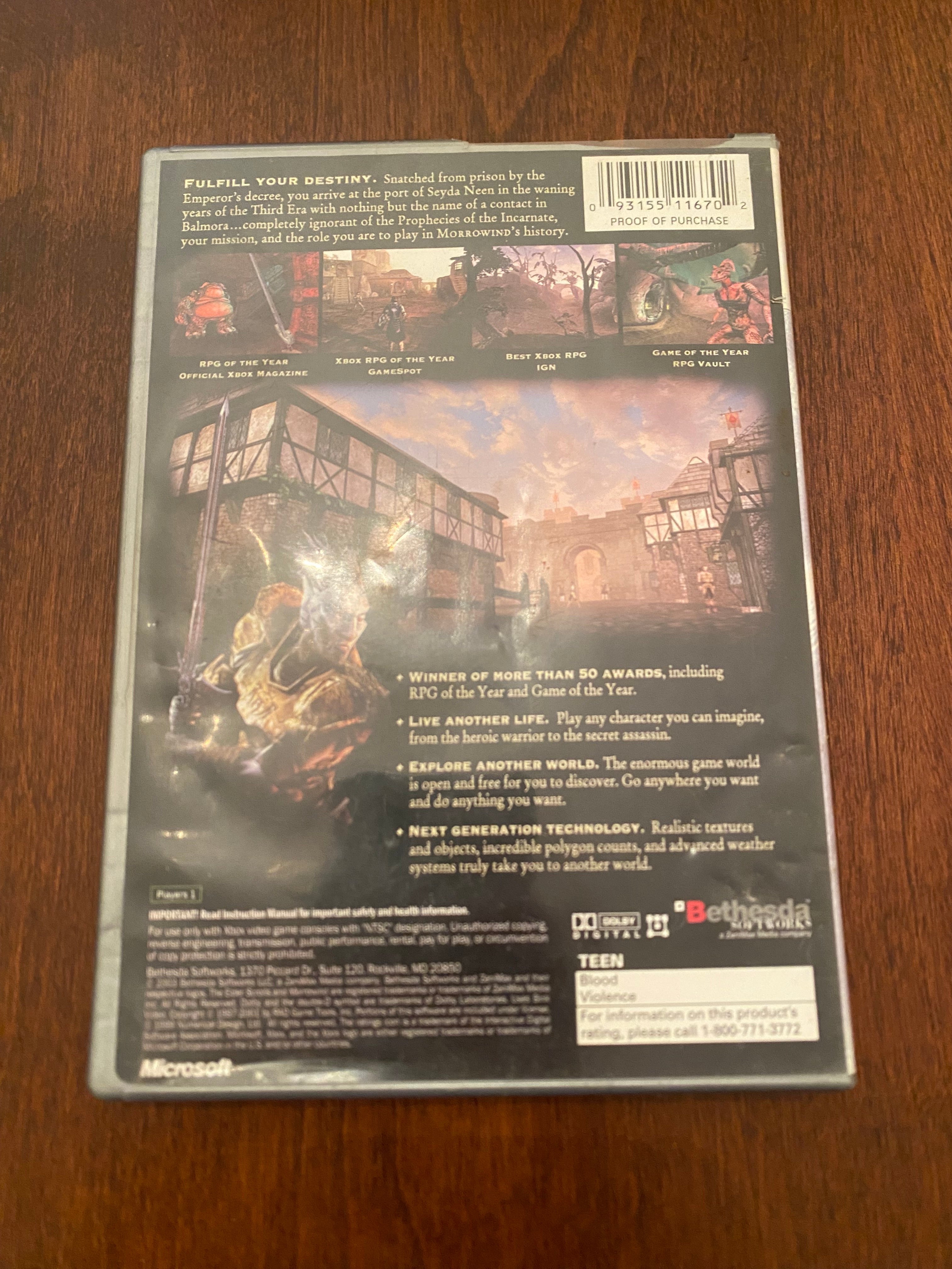 The Elder Scrolls III Morrowind Platinum Hits for Xbox