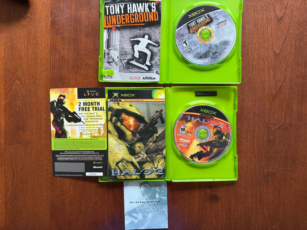 Original Xbox Cleaned, Repaired, Tested & Working! Very Clean! Halo 2 & THUG Included!