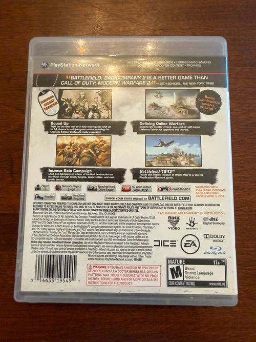 Battlefield Bad Company 2 Ultimate Edition CIB for the PlayStation 3￼
