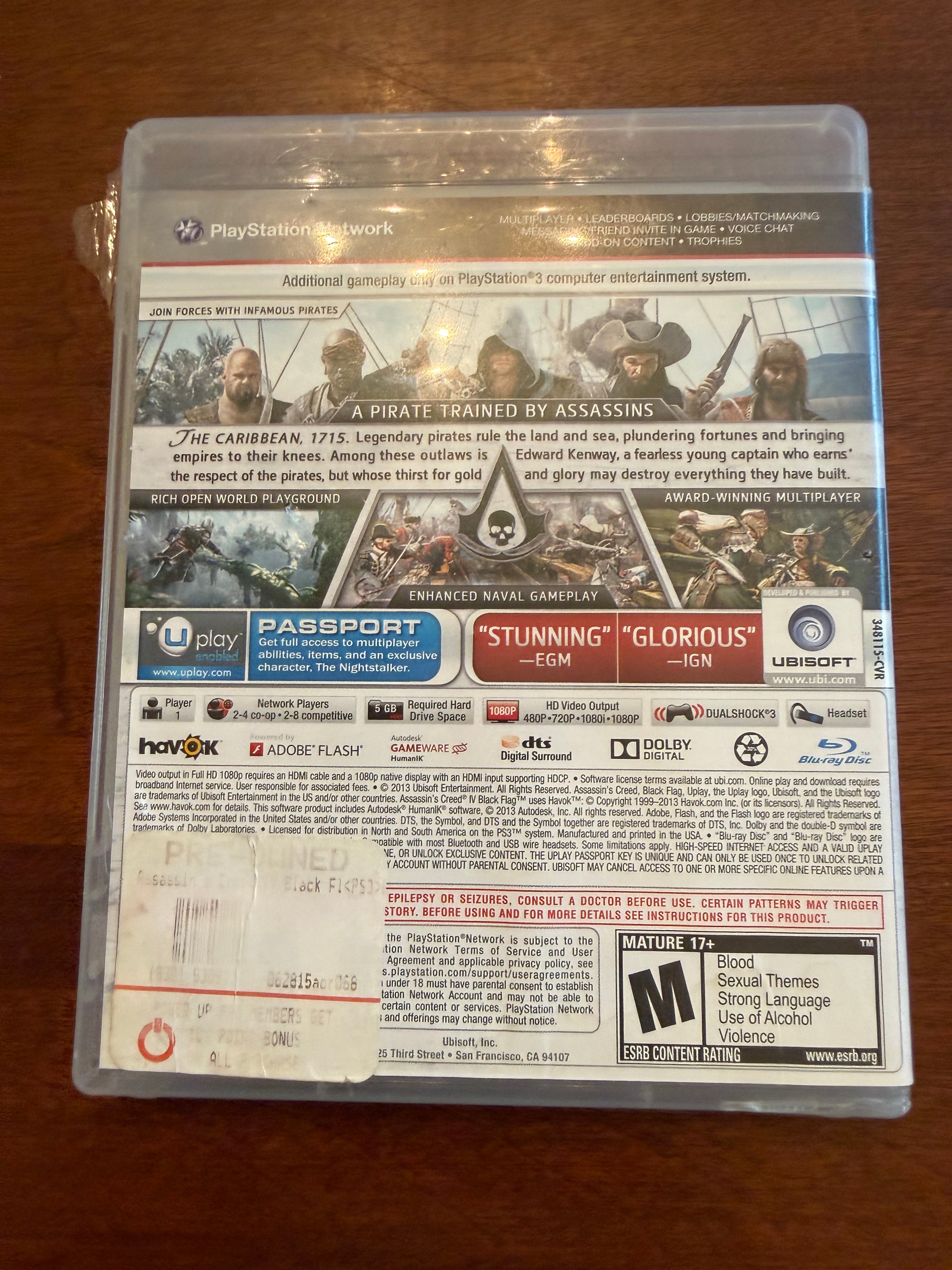 Assassin’s Creed IV Black Flag CIB for the PlayStation 3￼