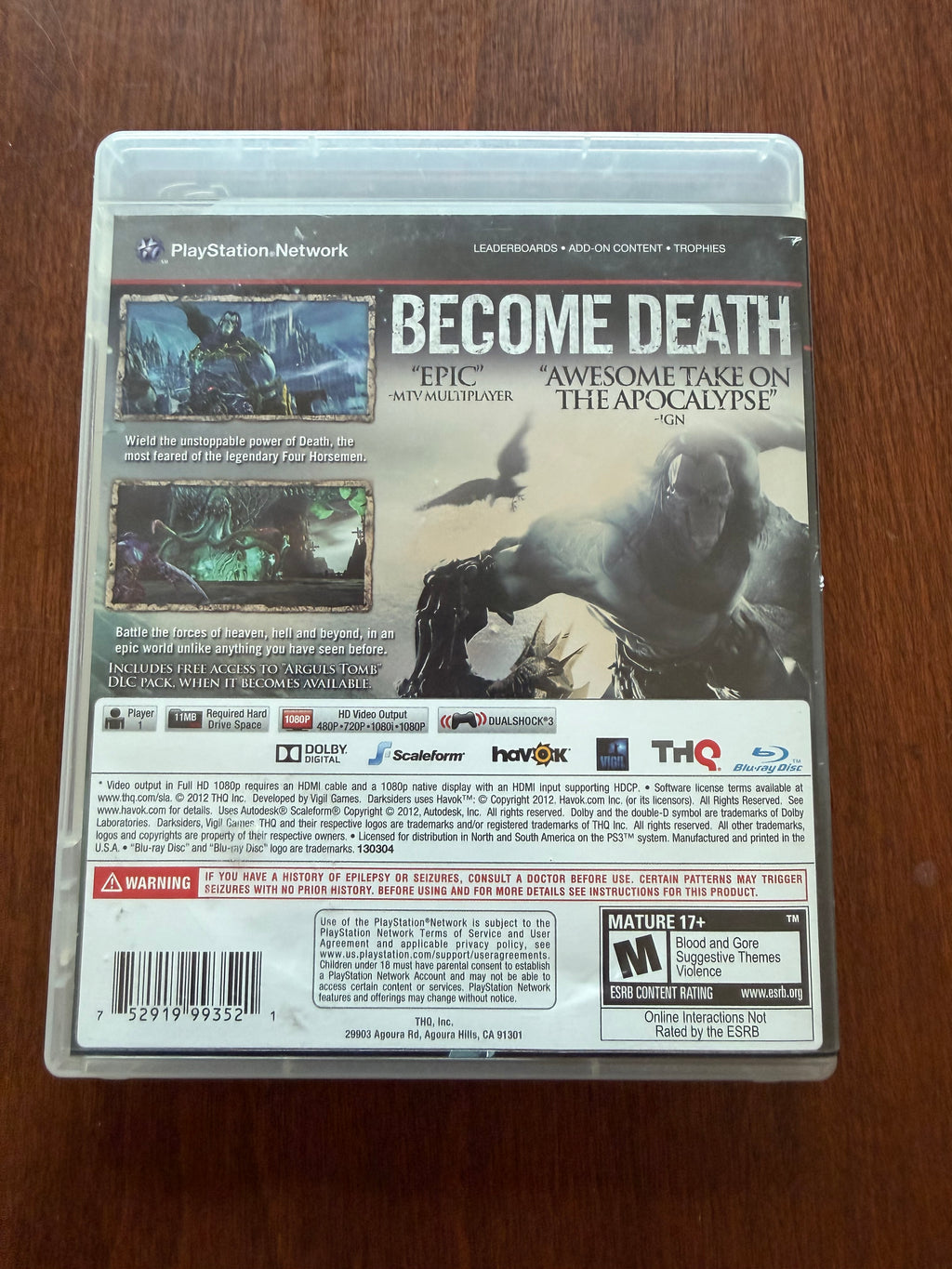 Darksiders II CIB for the PS3