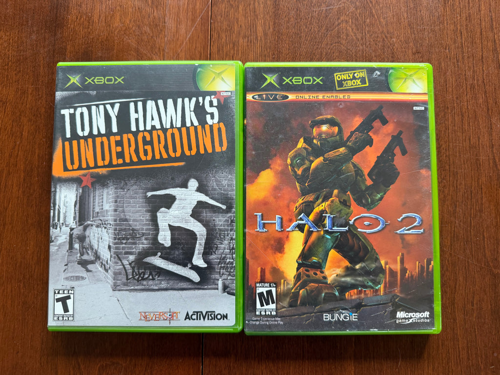 Original Xbox Cleaned, Repaired, Tested & Working! Very Clean! Halo 2 & THUG Included!