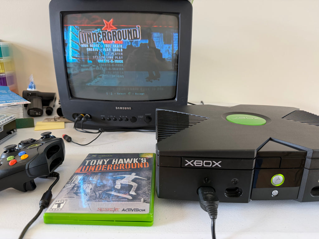 Original Xbox Cleaned, Repaired, Tested & Working! Very Clean! Halo 2 & THUG Included!