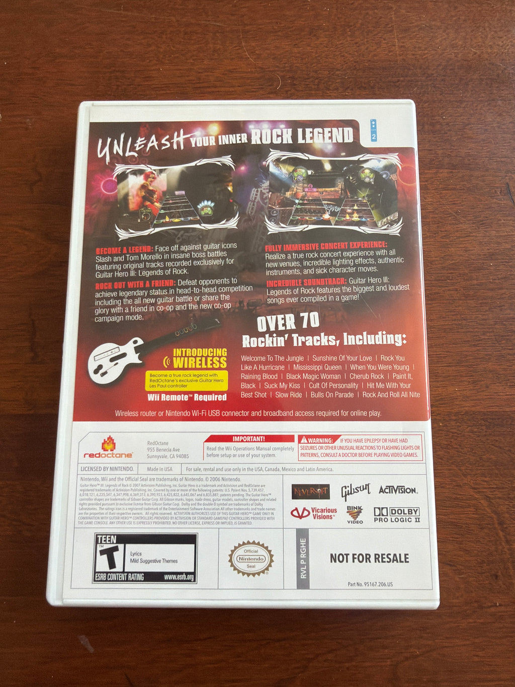Guitar Hero III Legends of Rock CIB for the WII