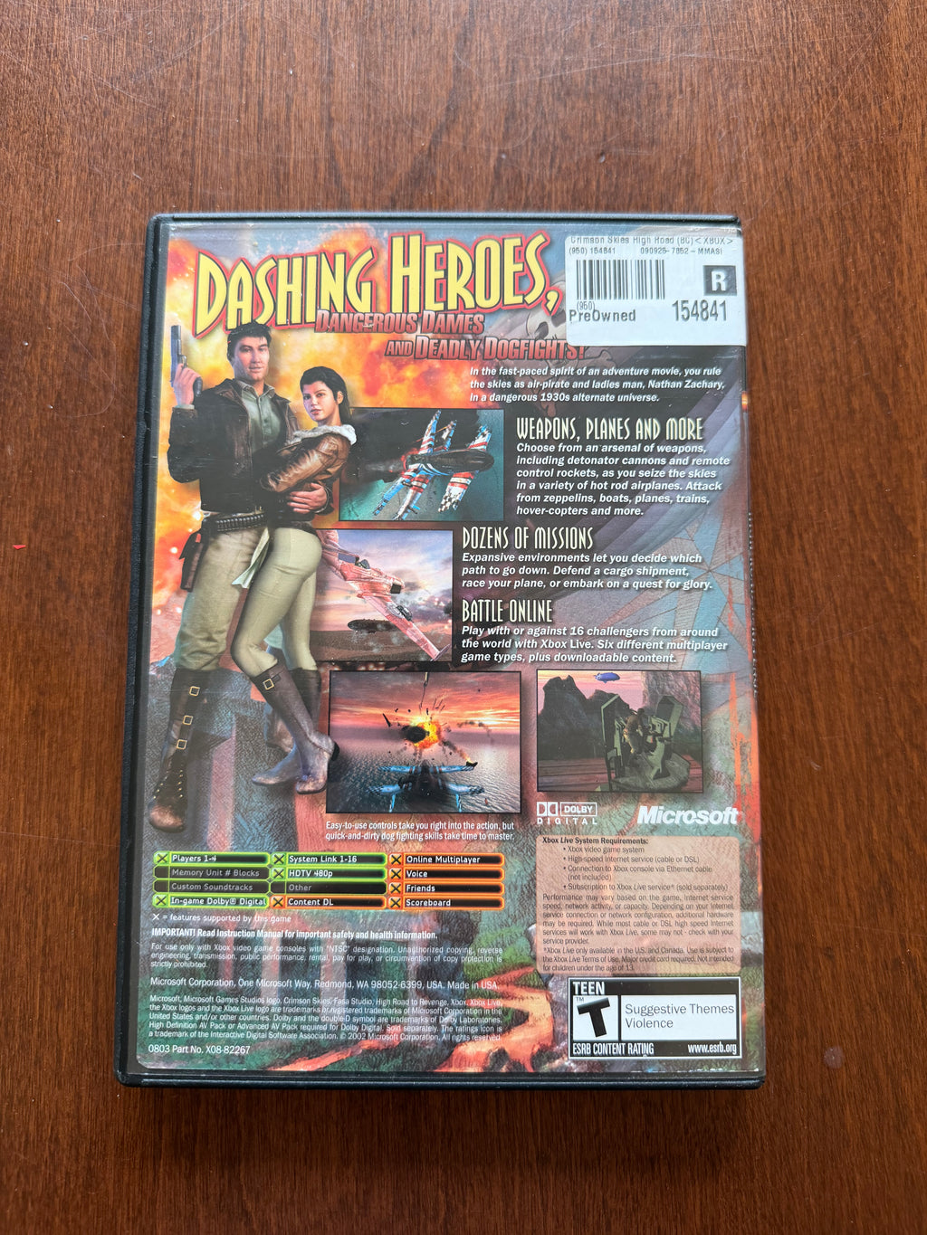Crimsons Skies for the OG Xbox