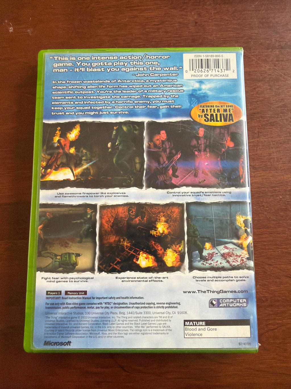 The Thing CIB for Xbox
