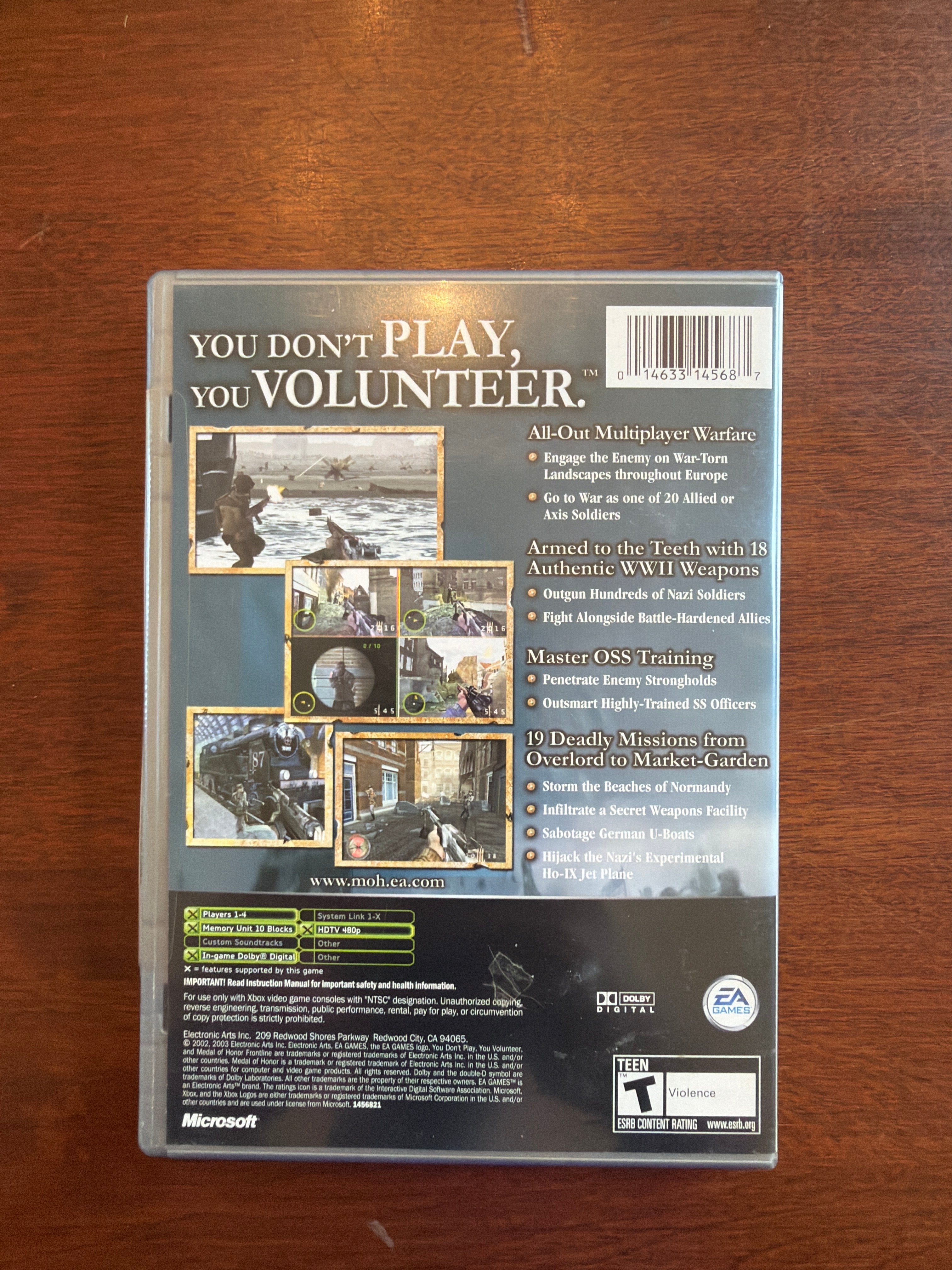 Medal of Honor Frontline Platinum Hits CIB for Xbox