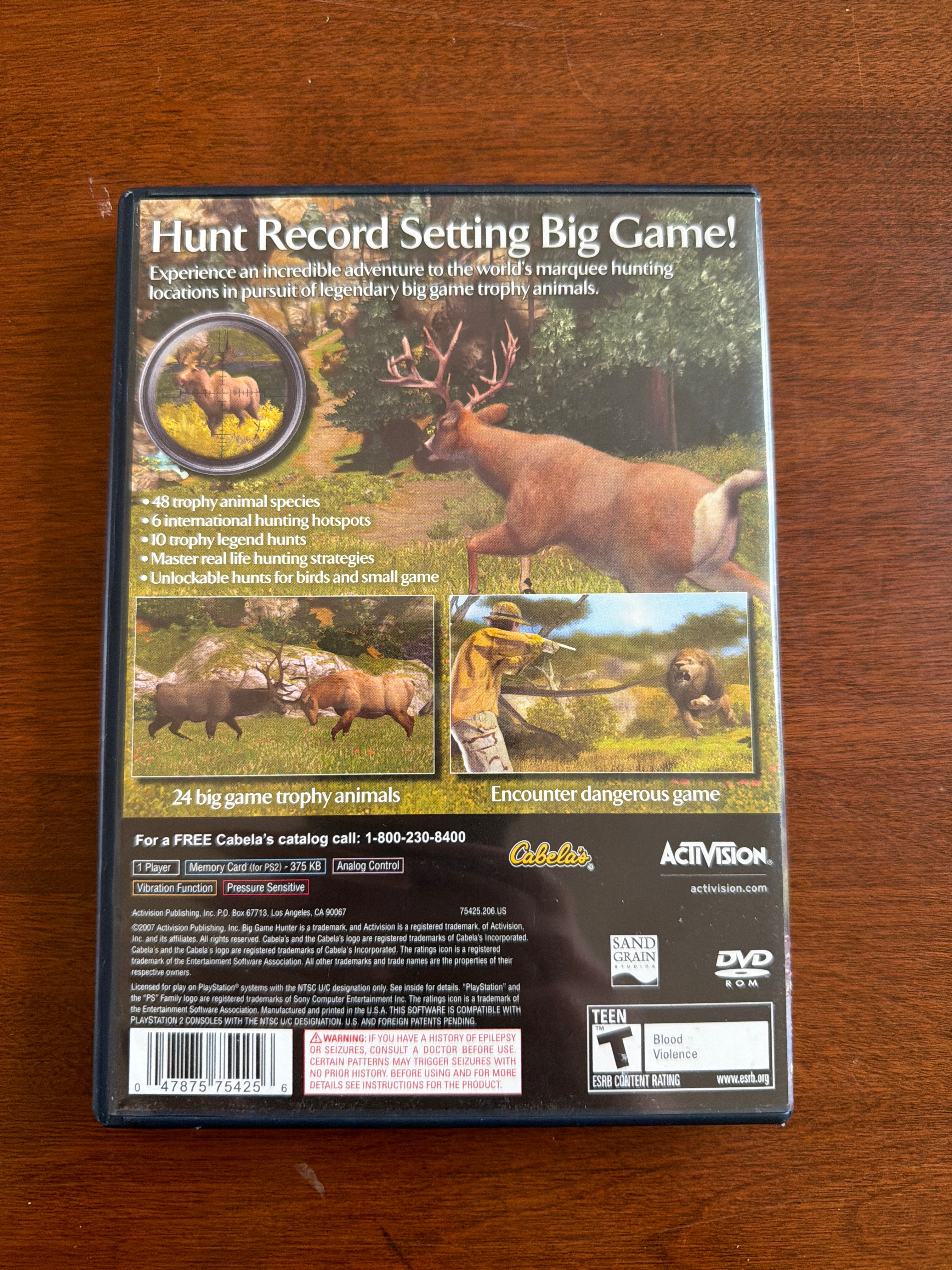 Cabela’s Big Game Hunter CIB for PS2