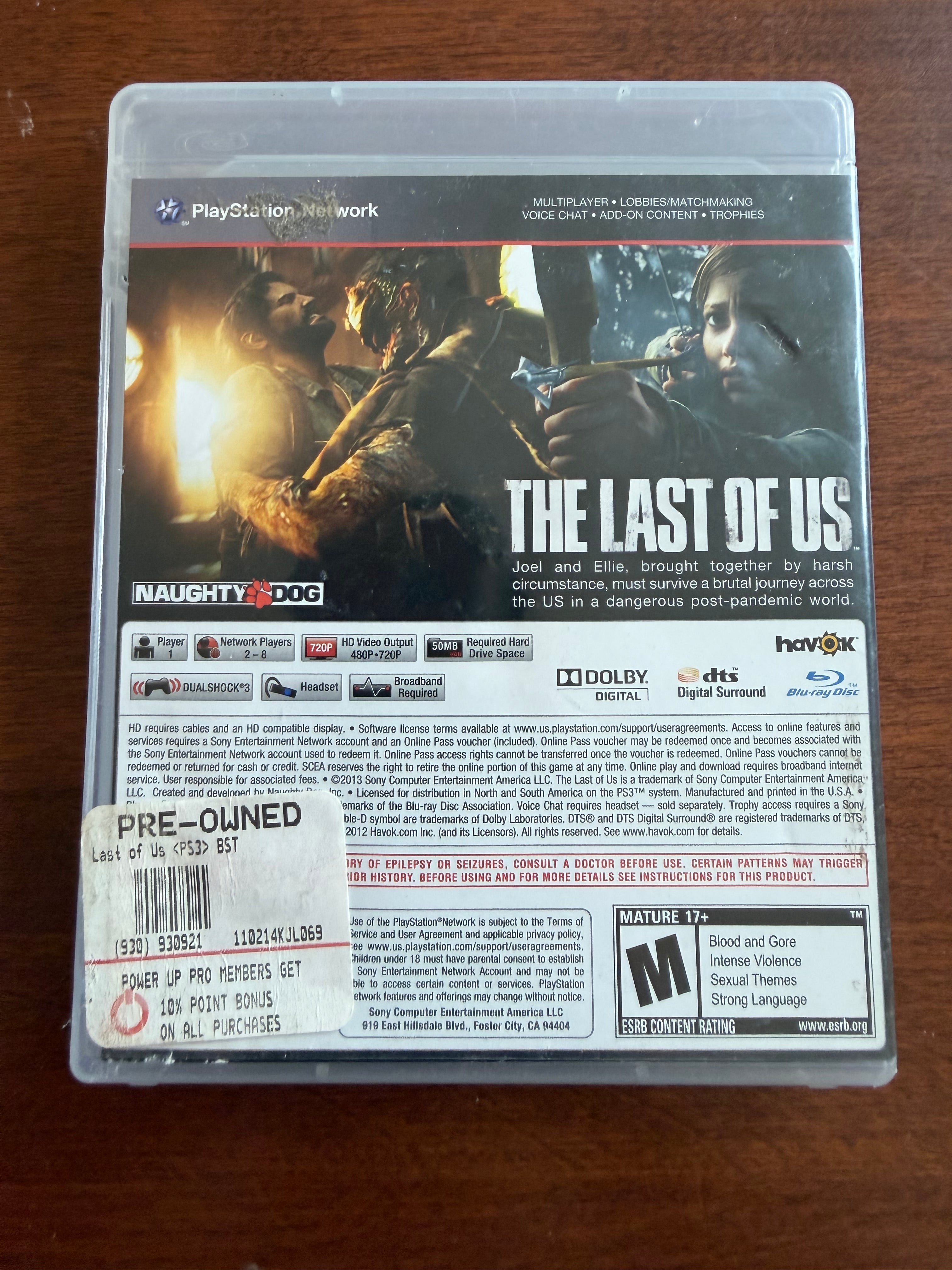 The Last of Us for the PS3