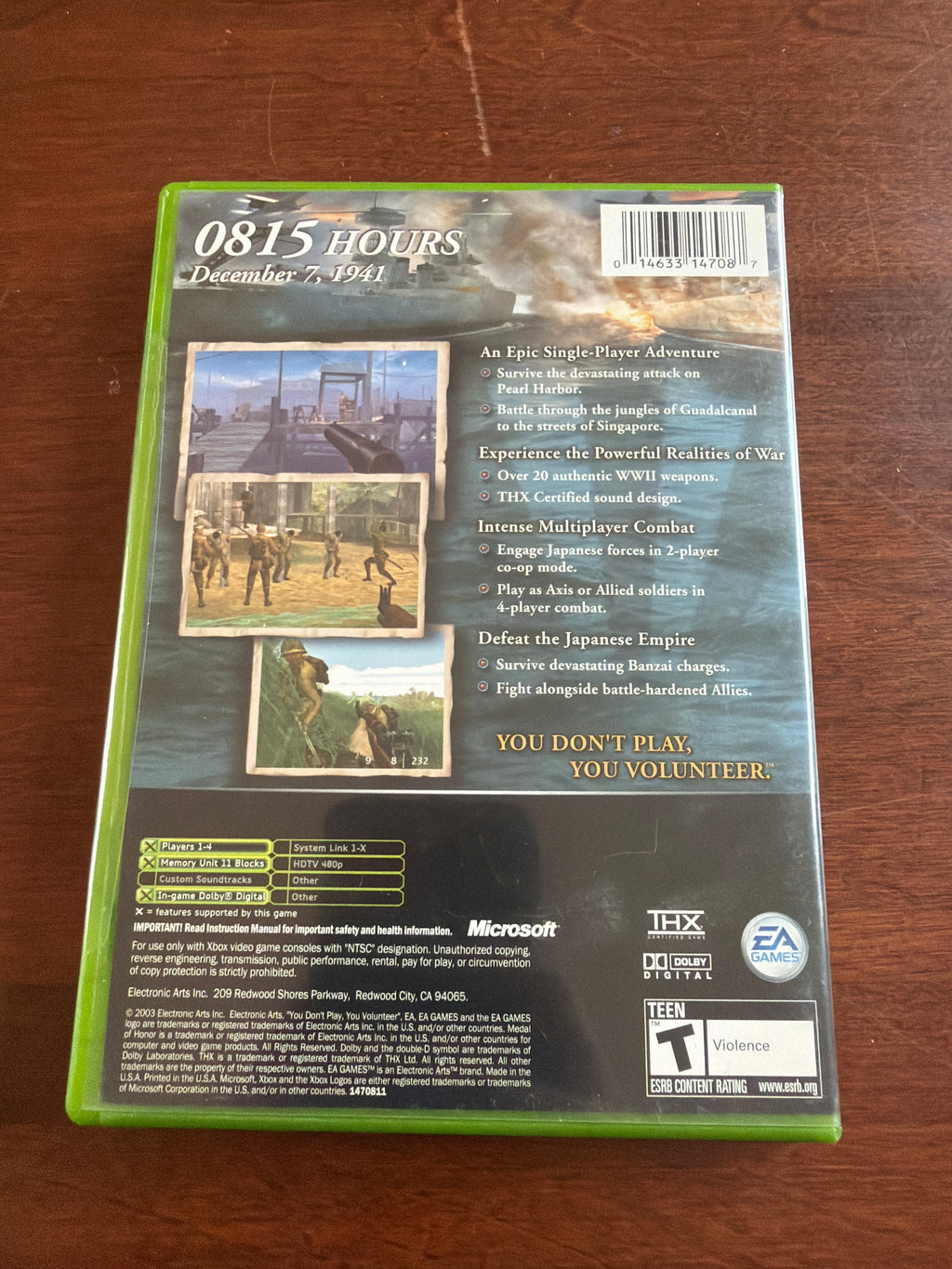 Medal of Honor Rising Sun CIB for Xbox