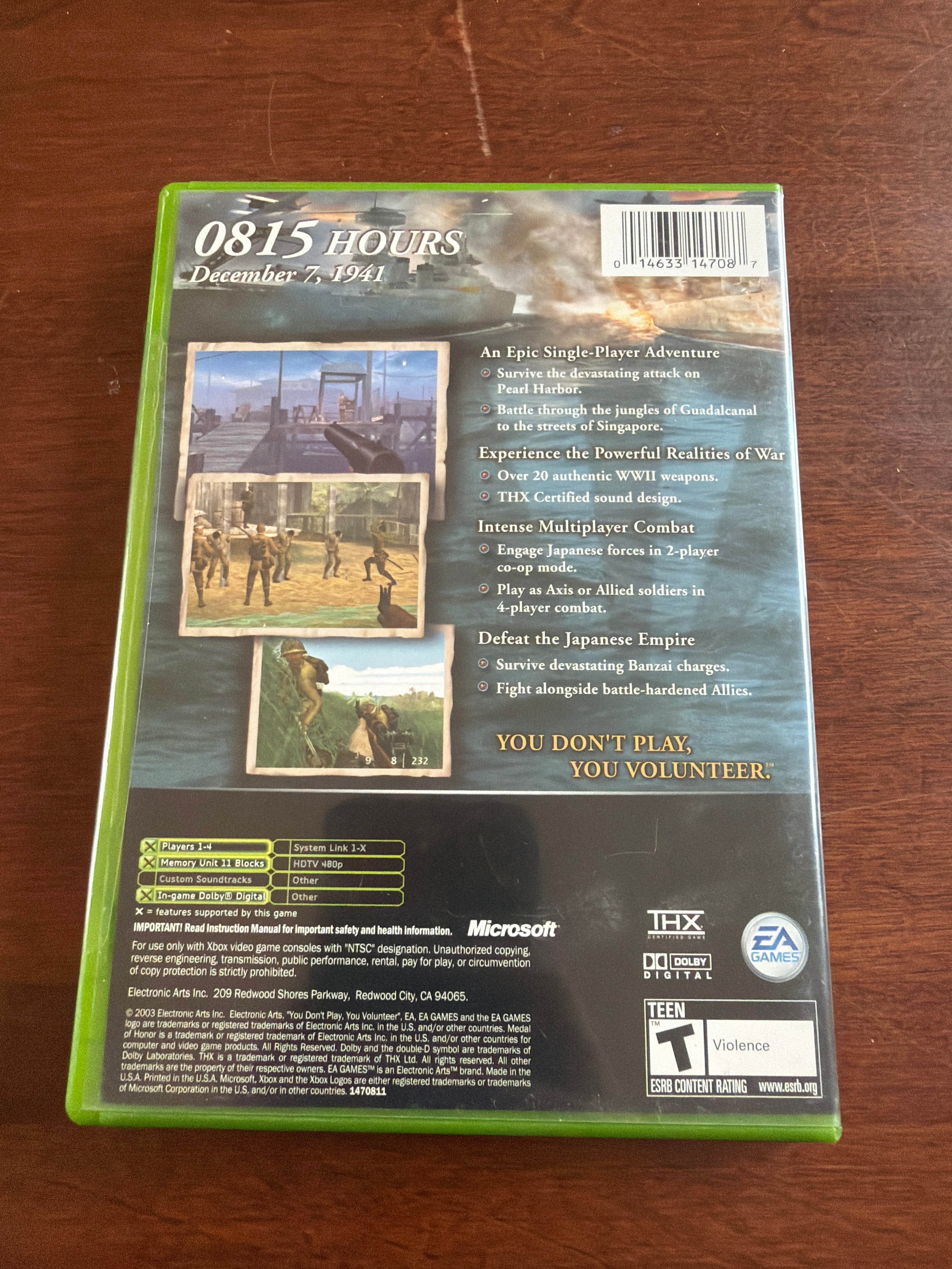 Medal of Honor Rising Sun CIB for Xbox