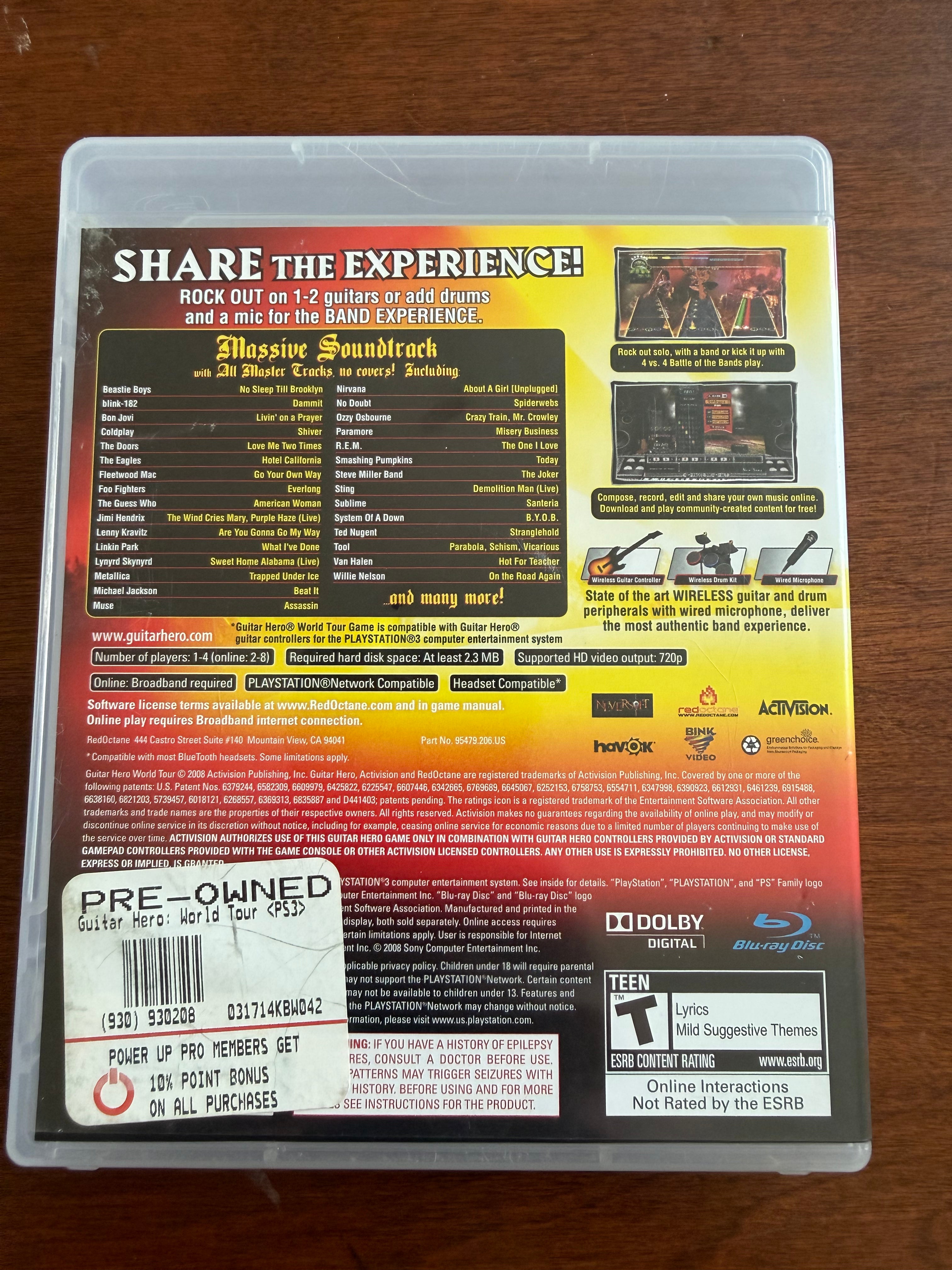 Guitar Hero World Tour CIB for the PS3