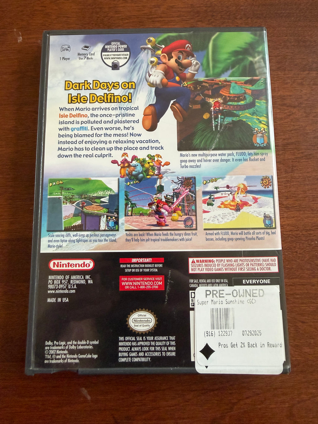 Super Mario Sunshine CIB for GameCube