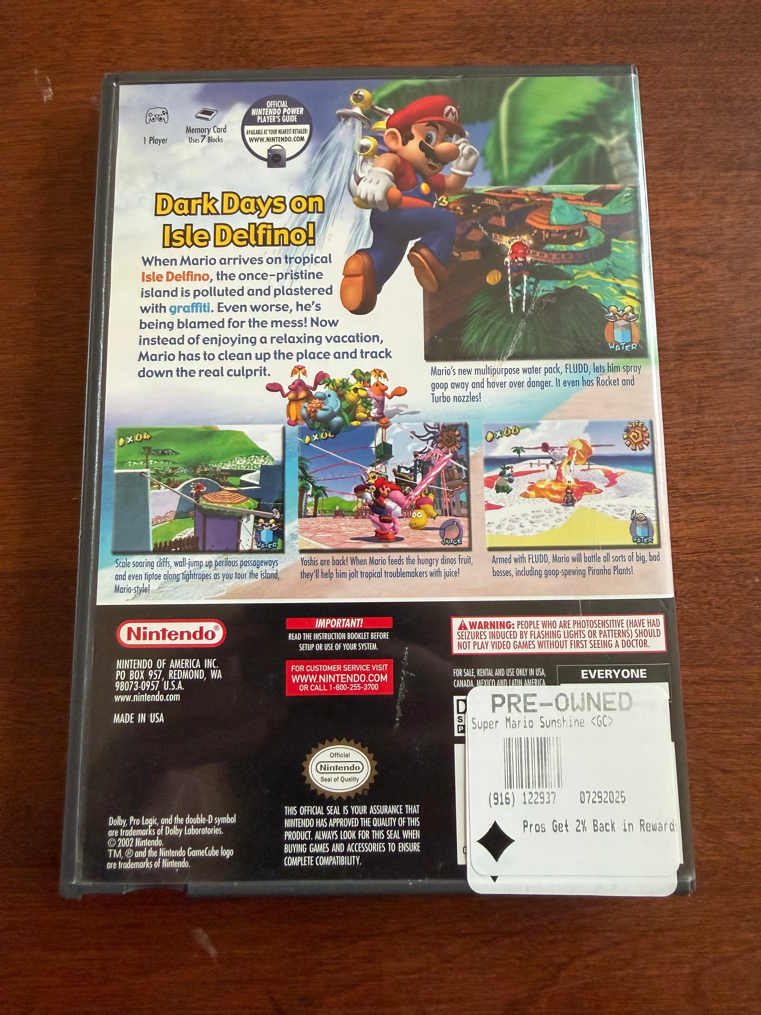 Super Mario Sunshine CIB for GameCube