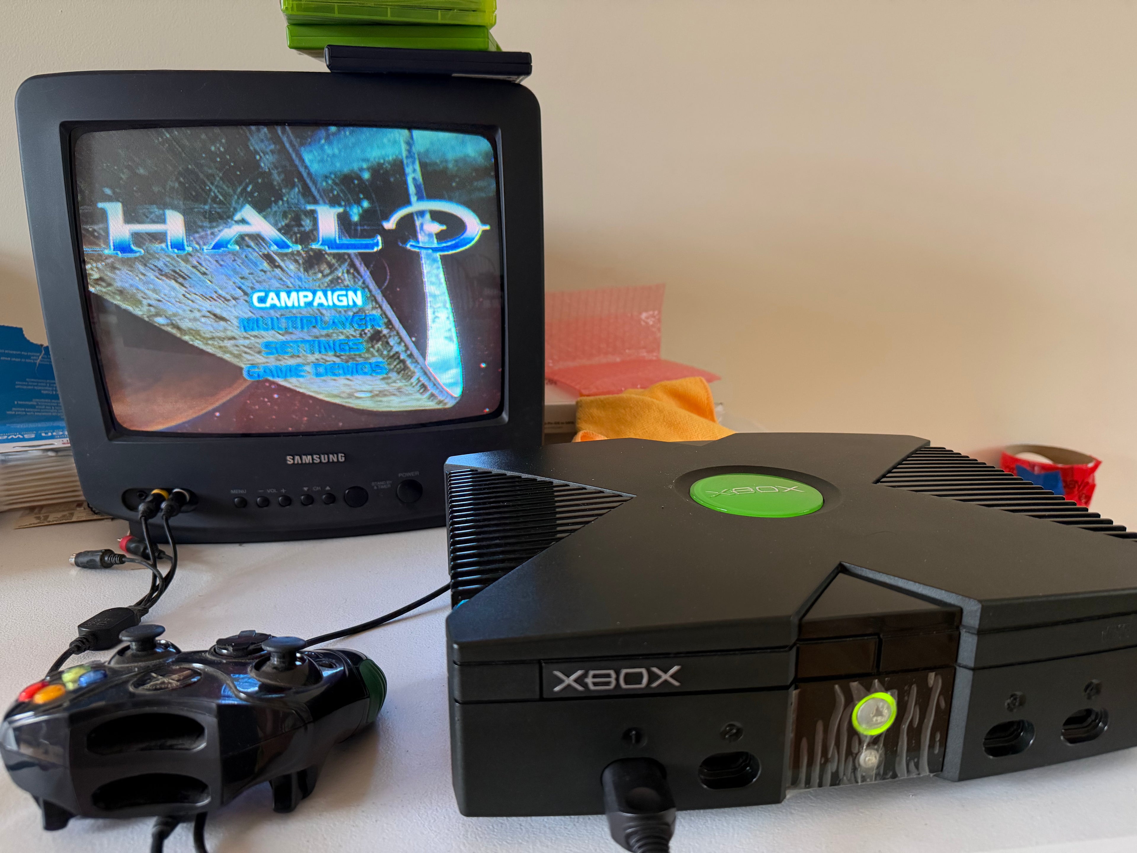 Original Xbox Repaired, Cleaned, Tested & Working! Console & cables only. Please read desc.